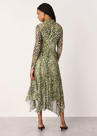 Animal Tiered Mesh Dress