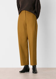 Side Pleat Tapered Trouser