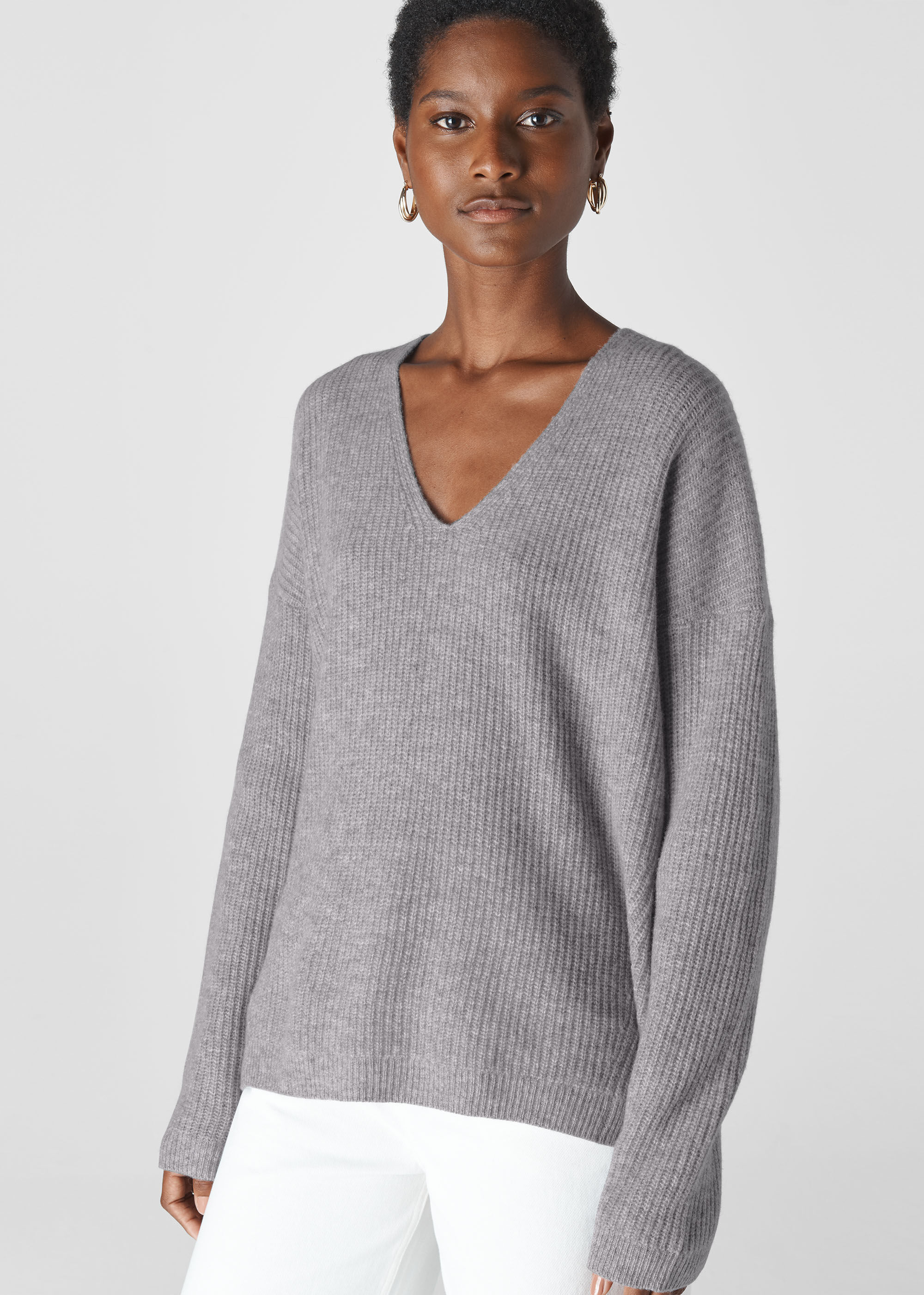 V neck 2025 wool sweater