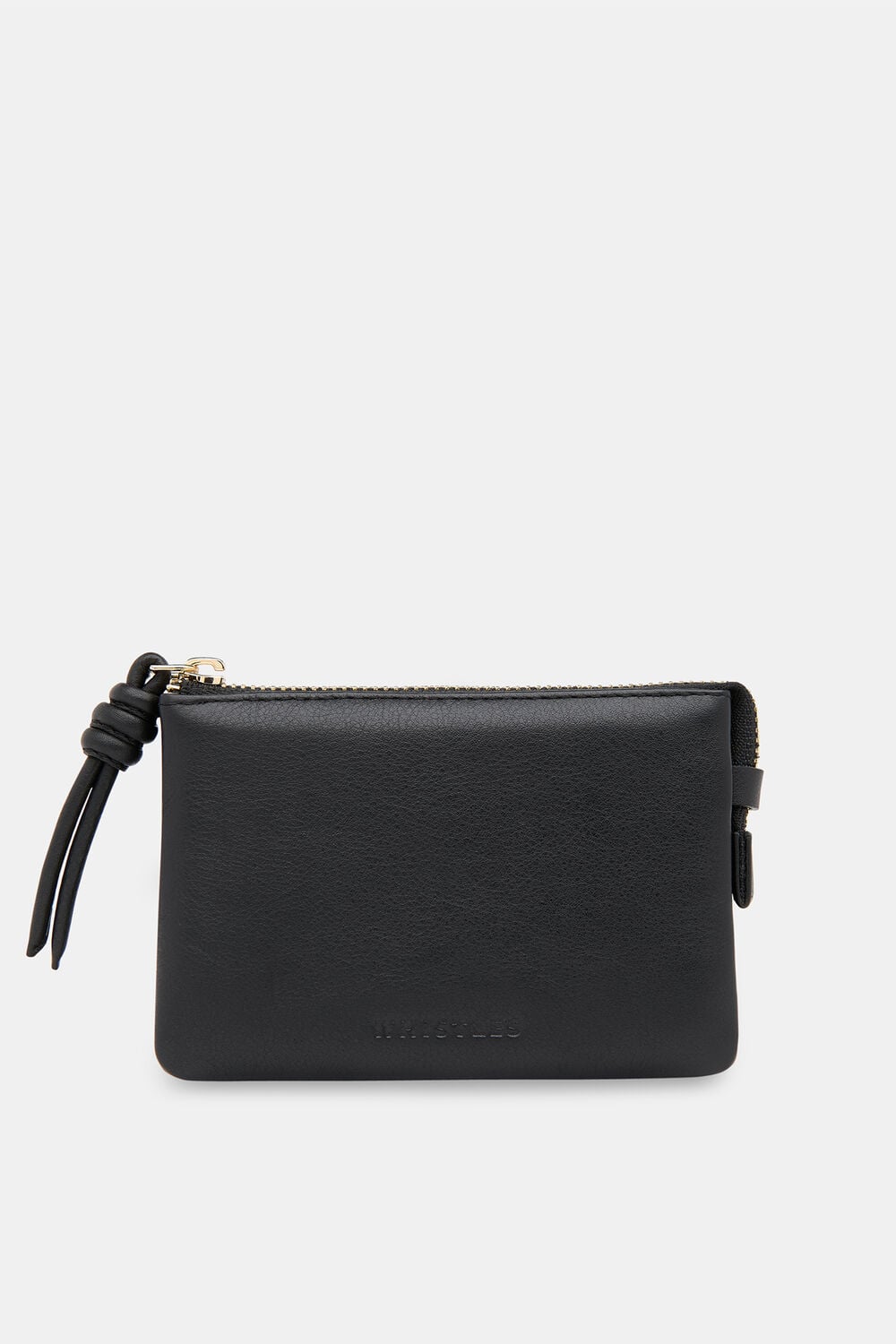 Black Knotted Zip Pull Purse