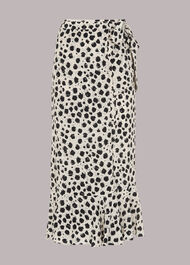 Brushed Dalmatian Wrap Skirt