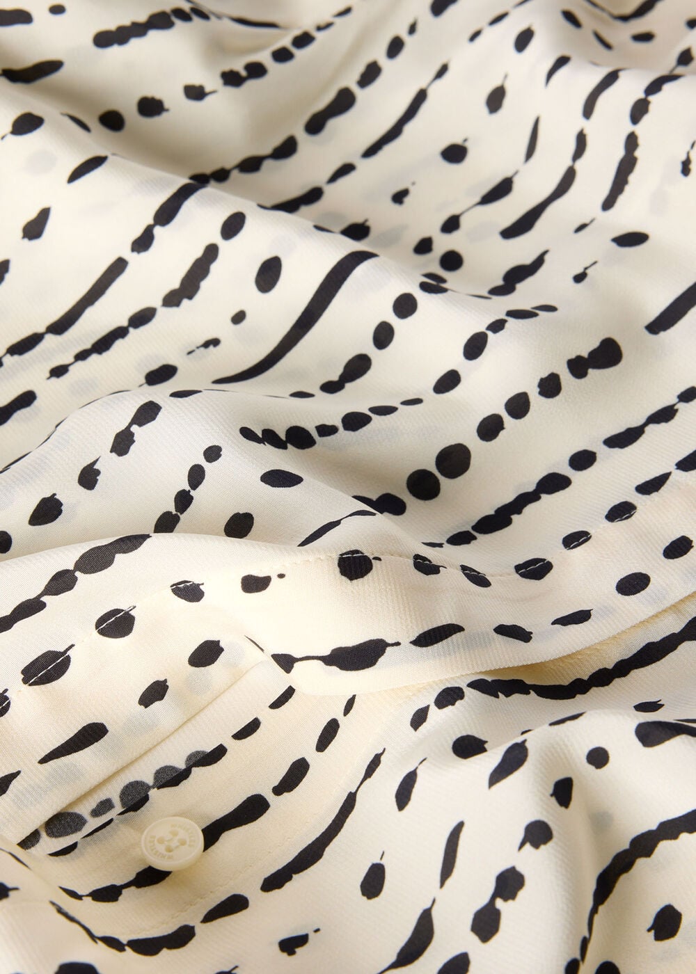 Dashed Spot Gathered Blouse