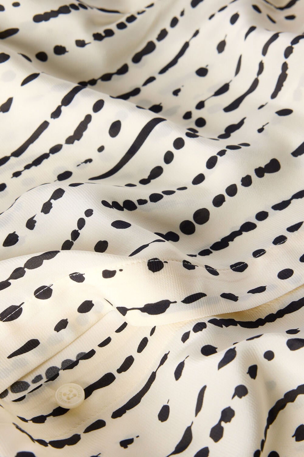 Dashed Spot Gathered Blouse
