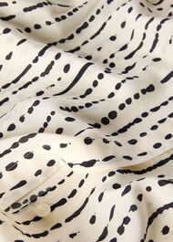 Dashed Spot Gathered Blouse