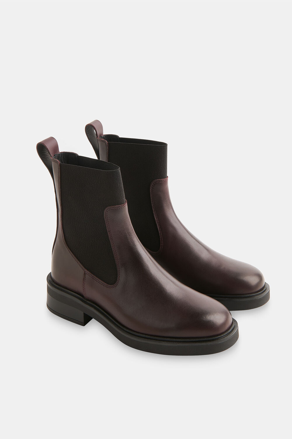 Burgundy Elasticated Chelsea Boot