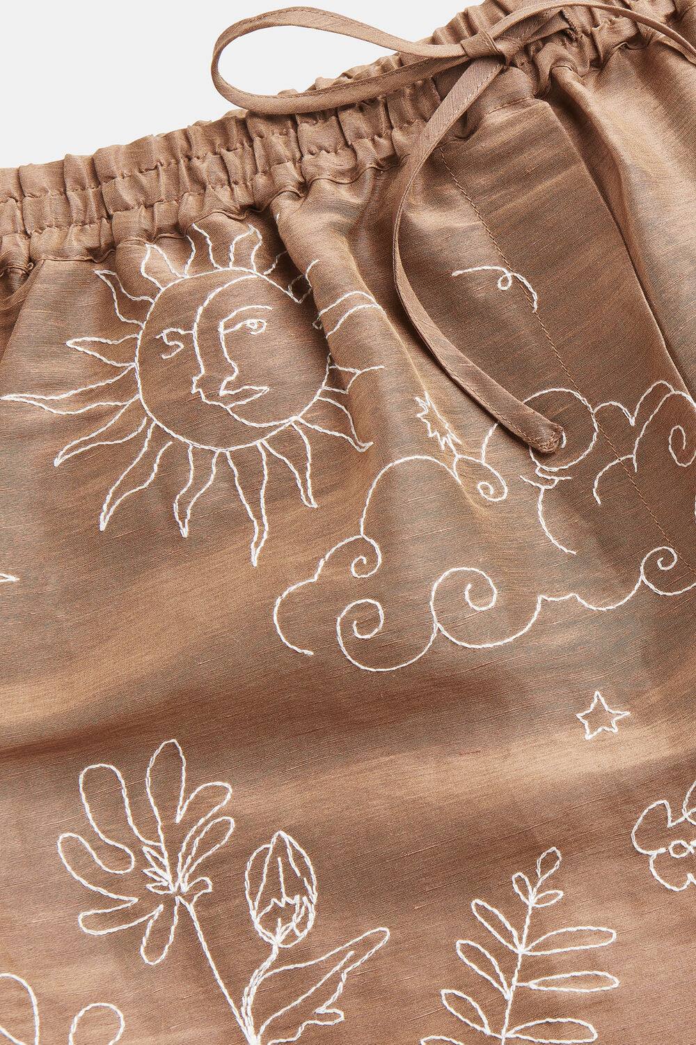 Embroidered Scribble Short