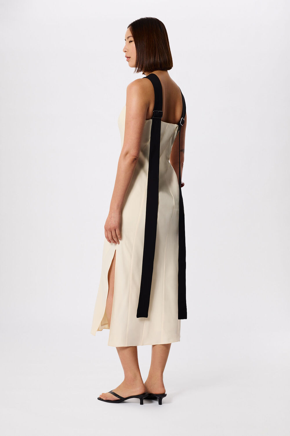 Buckle Detail Midi Dress