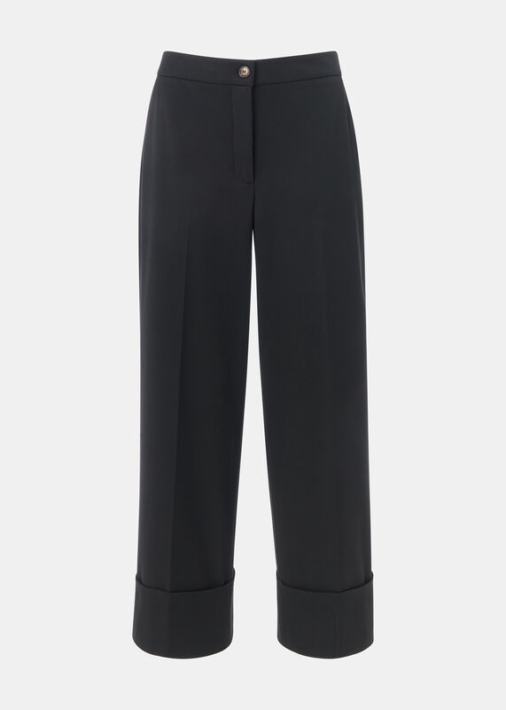 Black Sabrina Turn Up Trouser