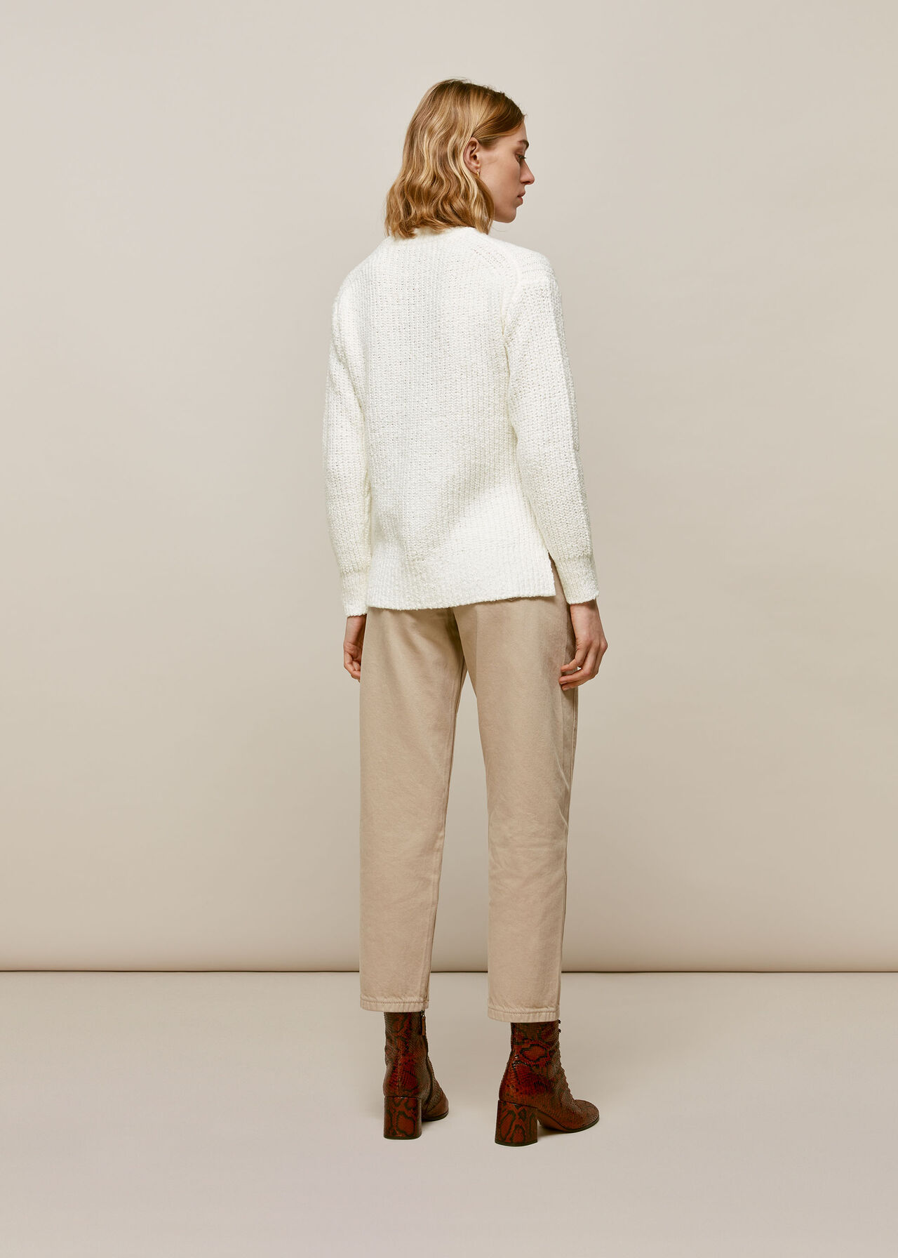 Madeline Textured Knit Ivory