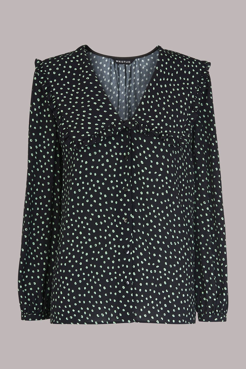 Stamp Spot Collar Top
