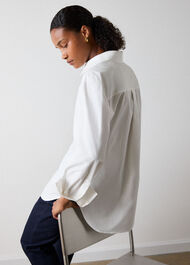 Bib Detail Cotton Poplin Shirt