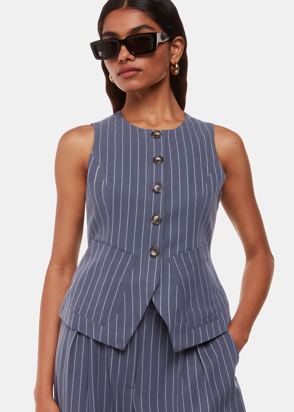 Petite Lottie Pinstripe Trouser