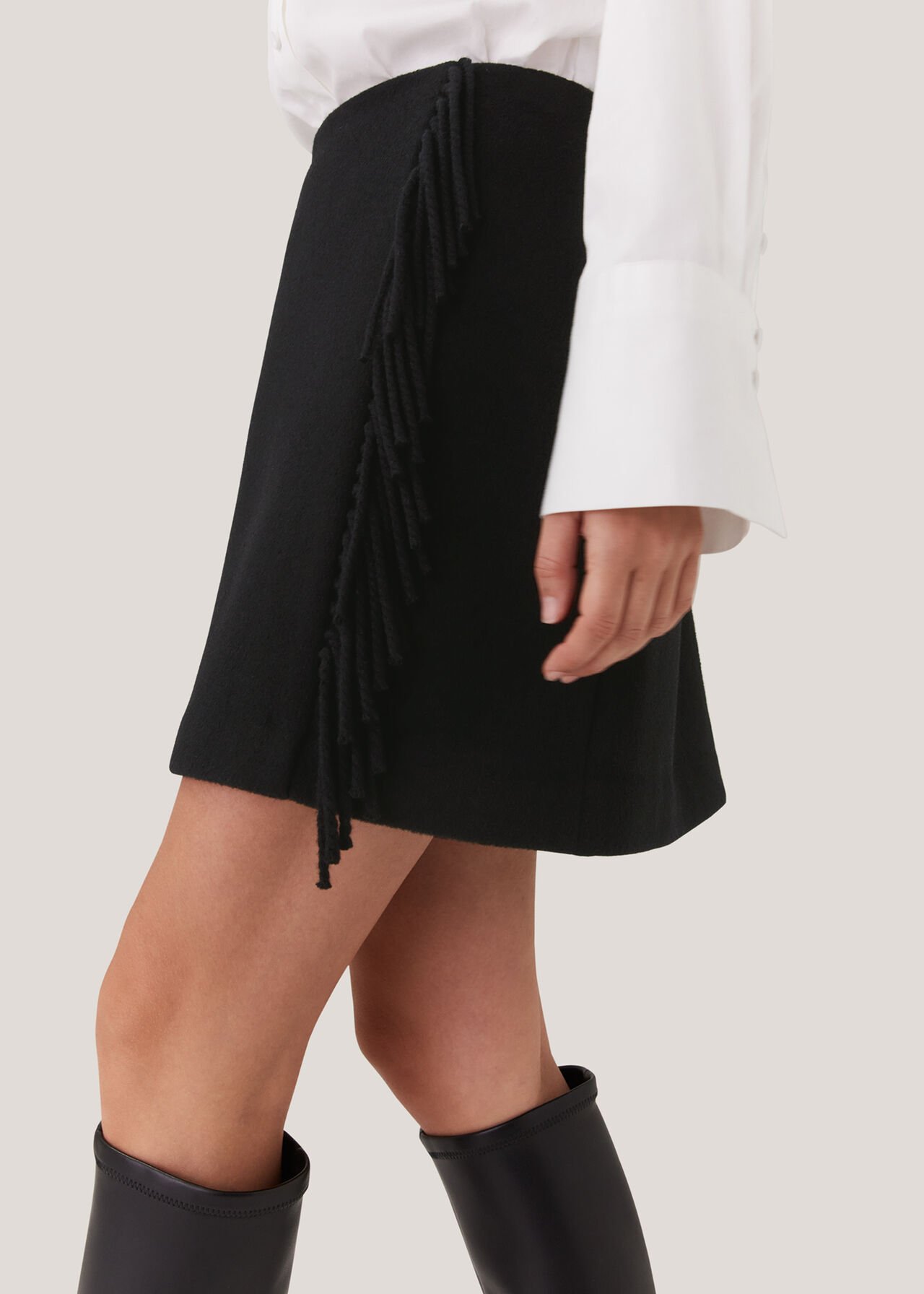 Sadie Wool Fringe Skirt