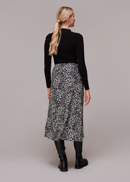 Shadow Leopard Bias Cut Skirt