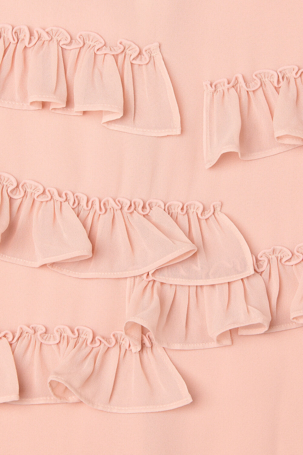 Pale Pink Frill Sleeveless Top
