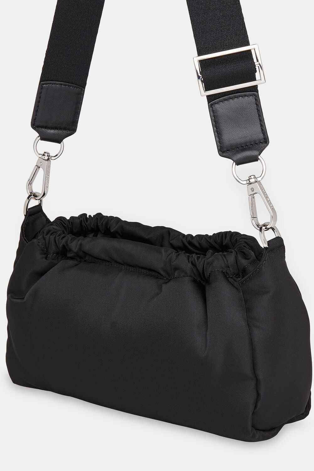 Black Benny Drawstring Crossbody Bag