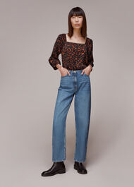 Smudge Animal Blanche Top