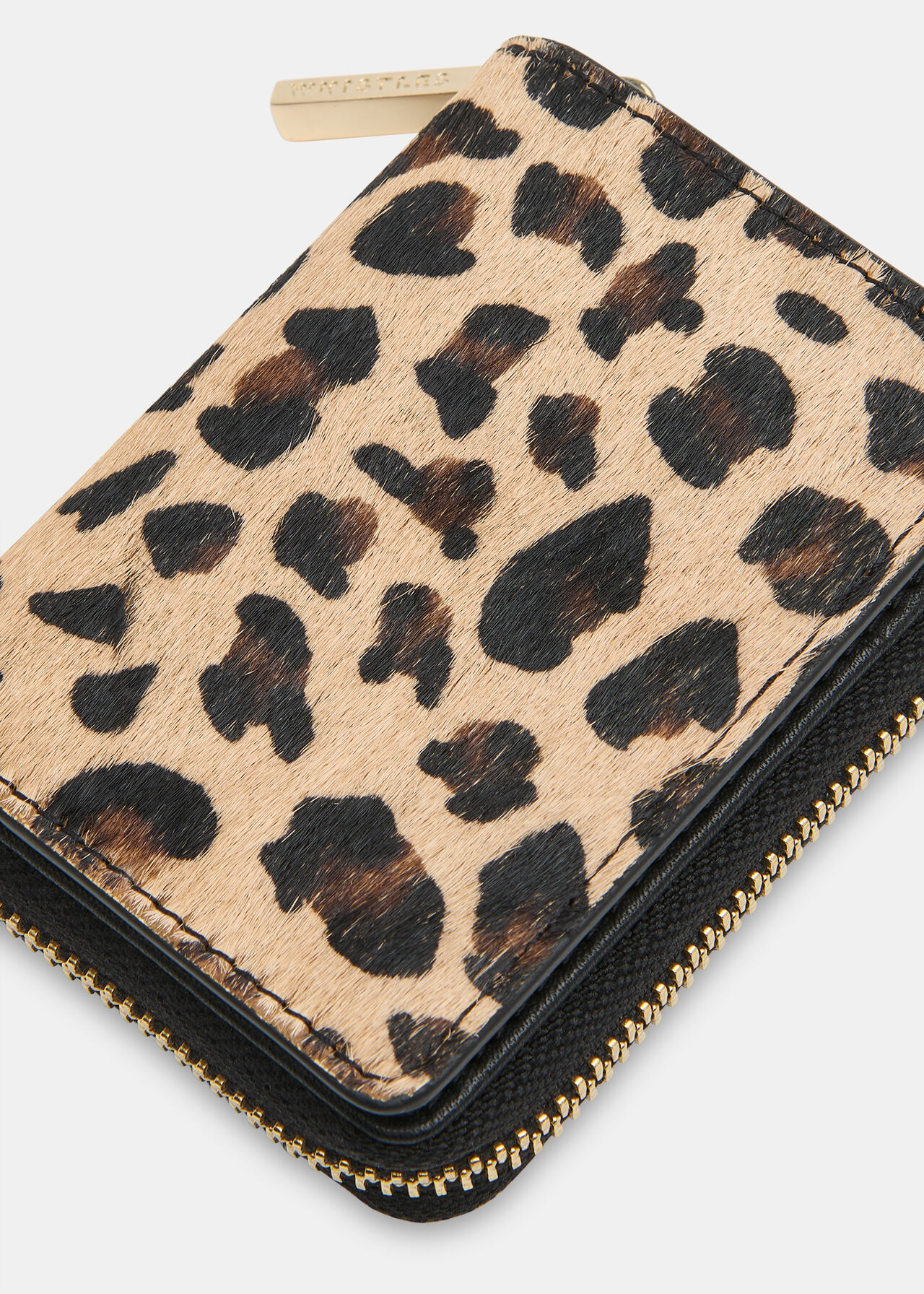 Leopard Koa Compact Purse