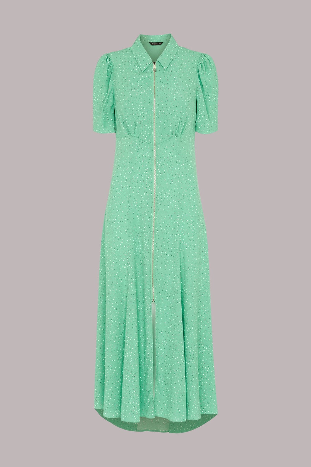 Green Scattered Bloom Midi Dress