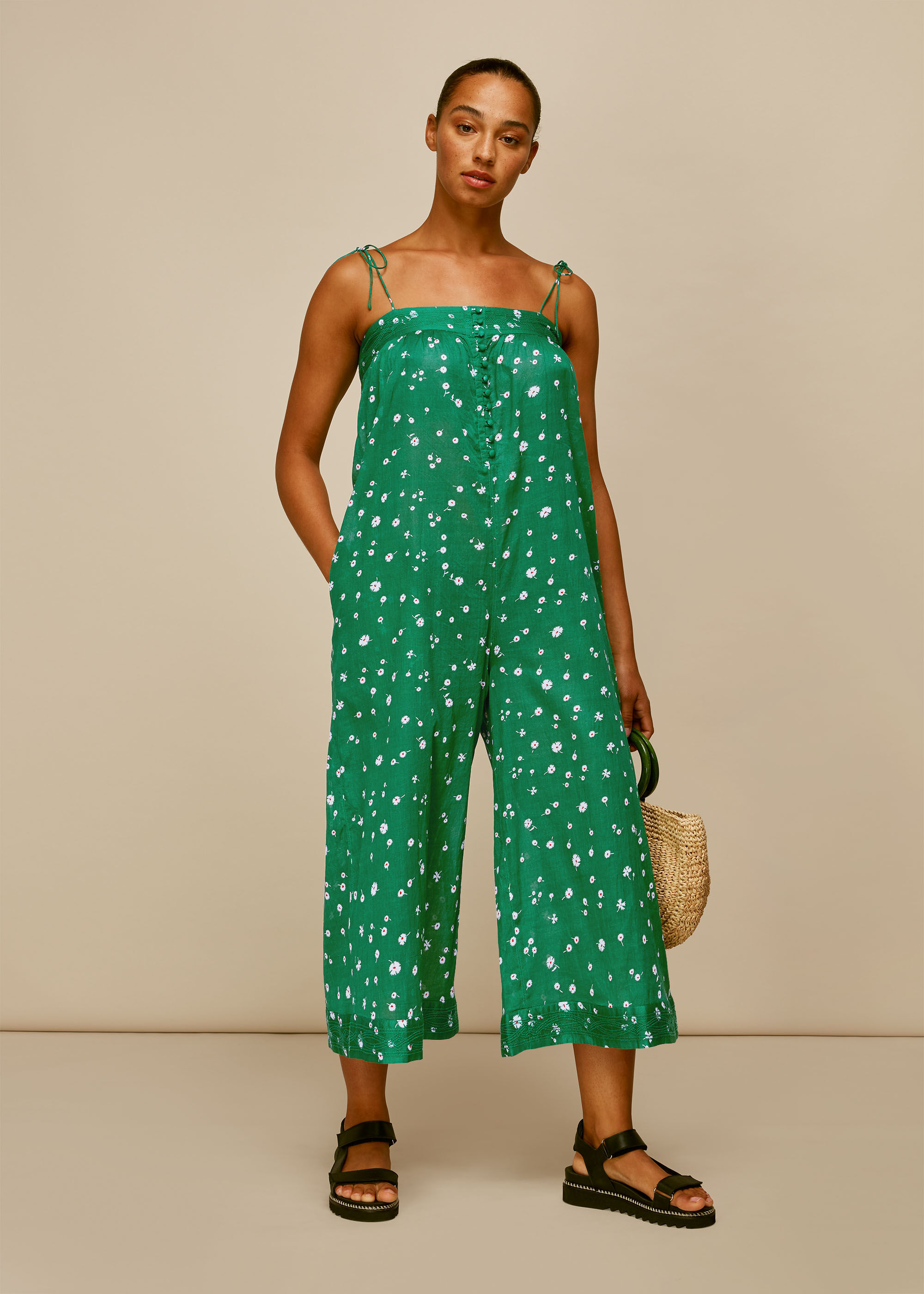 whistles jumpsuit green