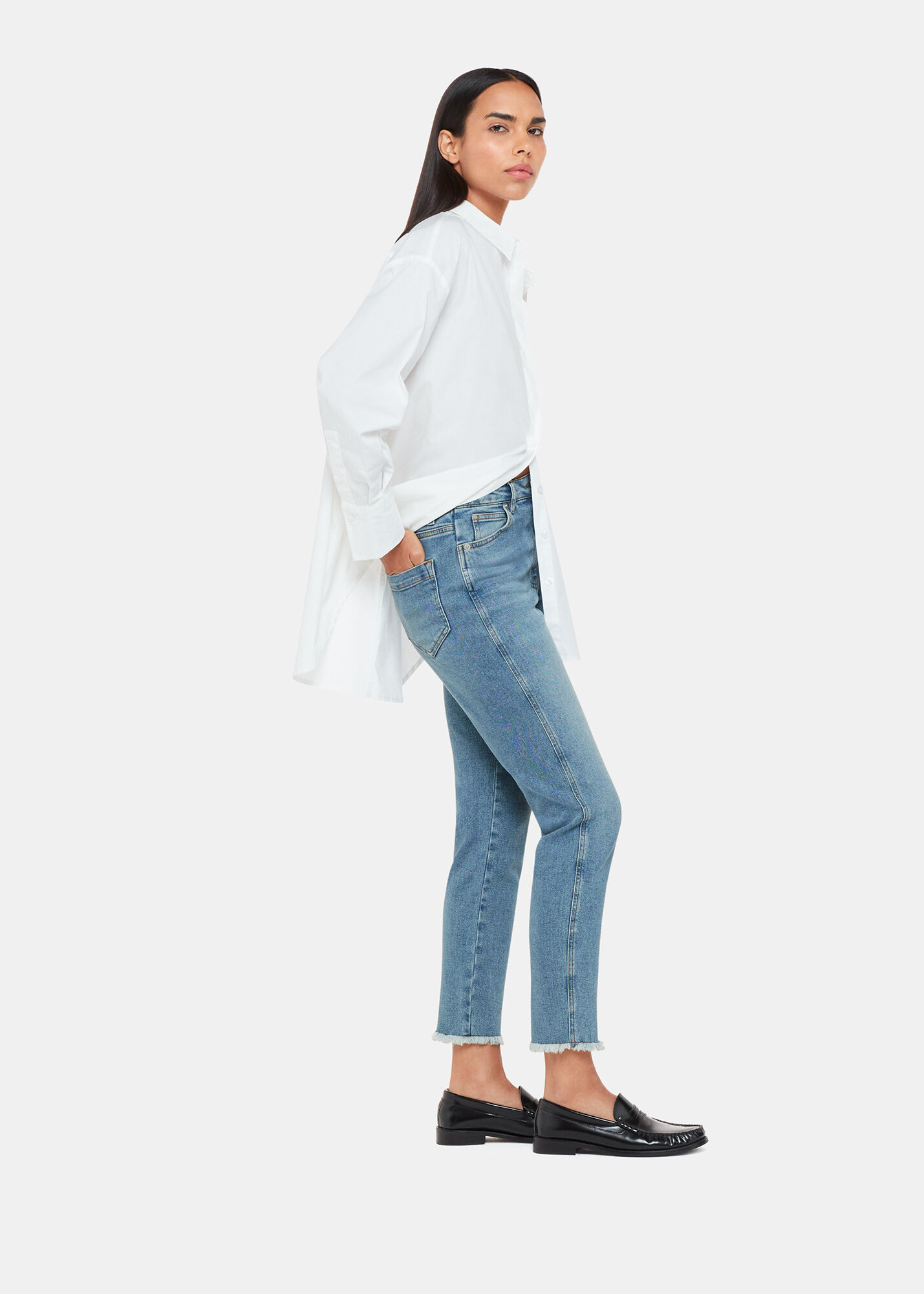 Frayed jean clearance