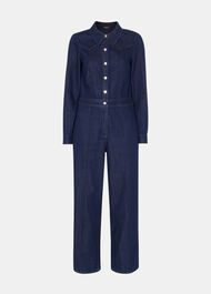 Petite Western Denim Jumpsuit