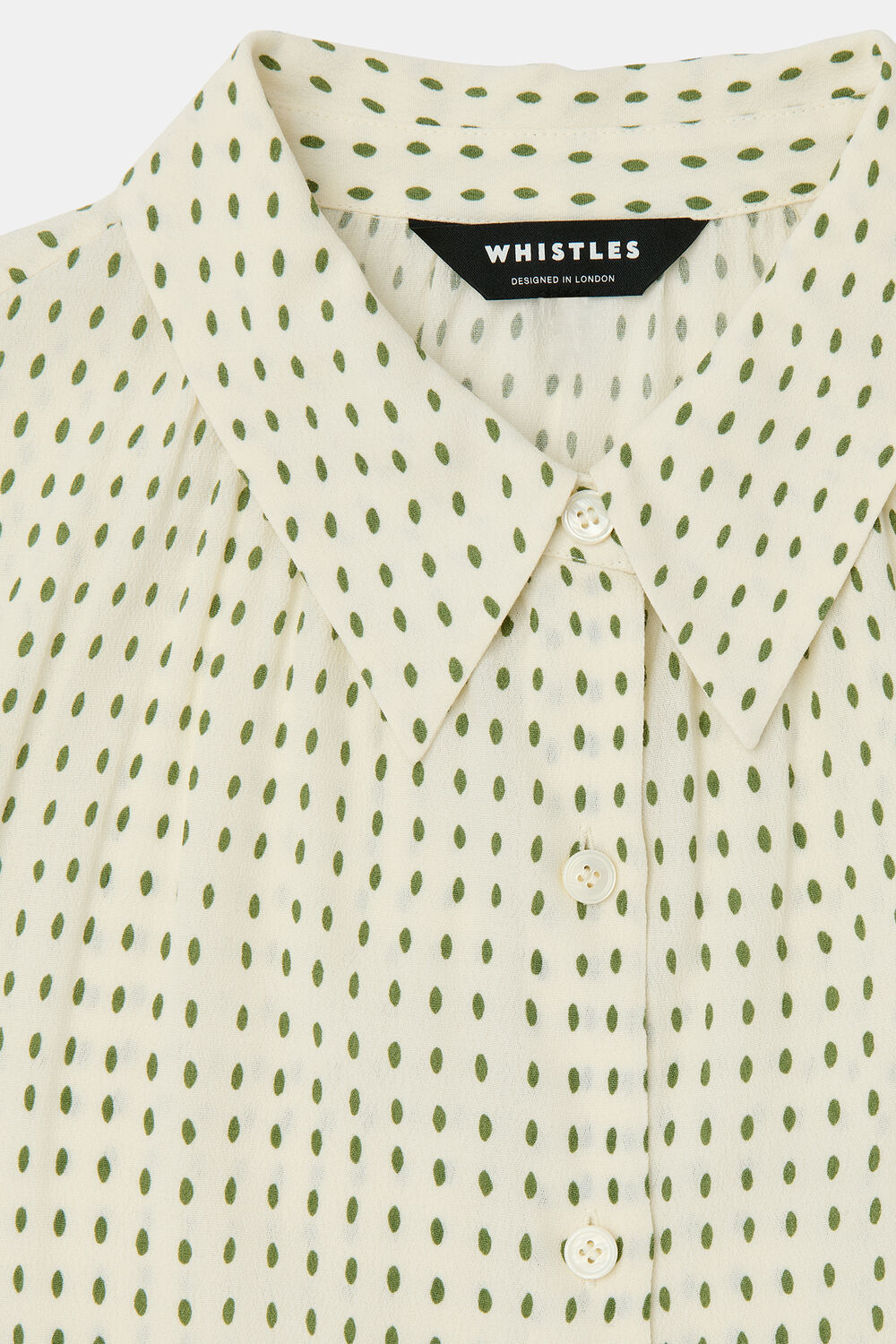 Khaki Oval Spot Tie Sleeve Shirt