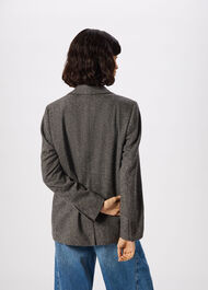 Petite Herringbone Wool Blend Blazer