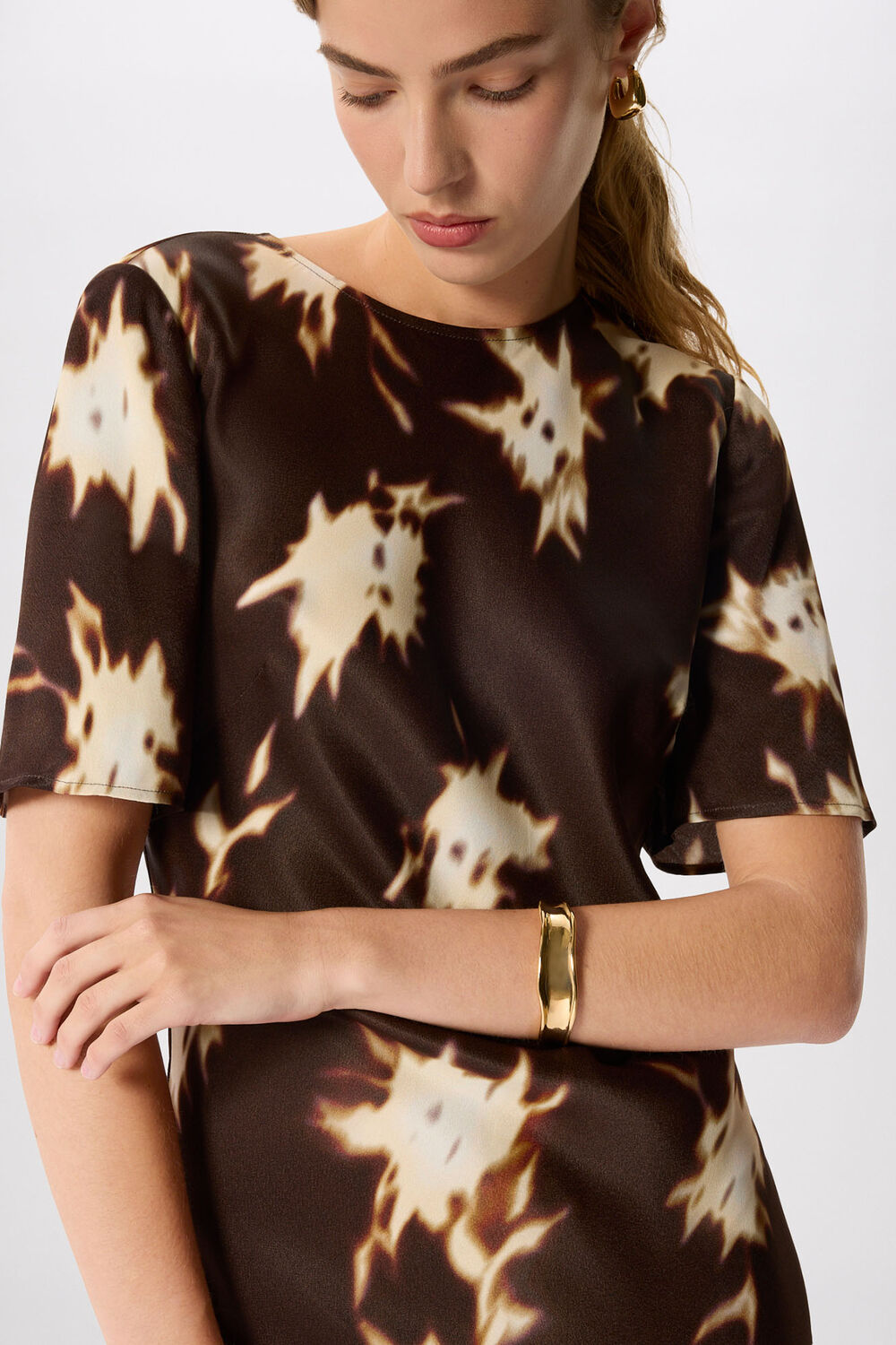 Shadow Floral Midi Dress