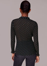 Spot Print Penny Plisse Shirt