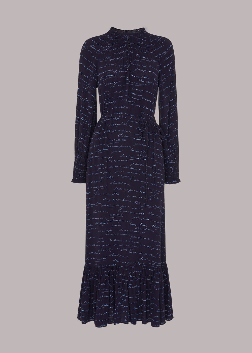 French Handwriting Midi Dress