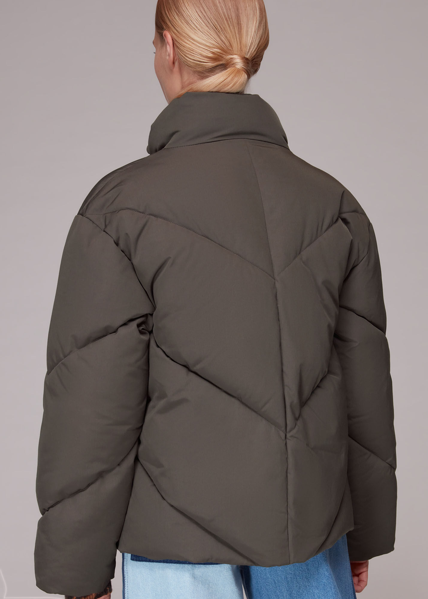 Dark Grey Lydia Padded Jacket WHISTLES