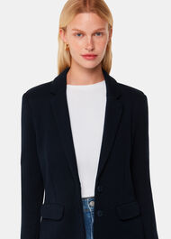 Slim Jersey Jacket Navy