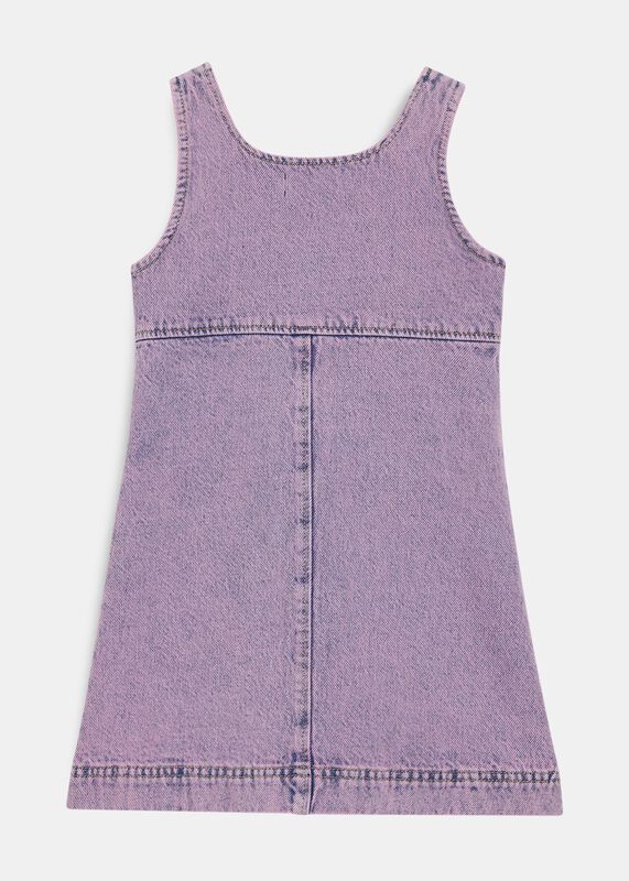 Lilac Acid Wash Pinafore Dress