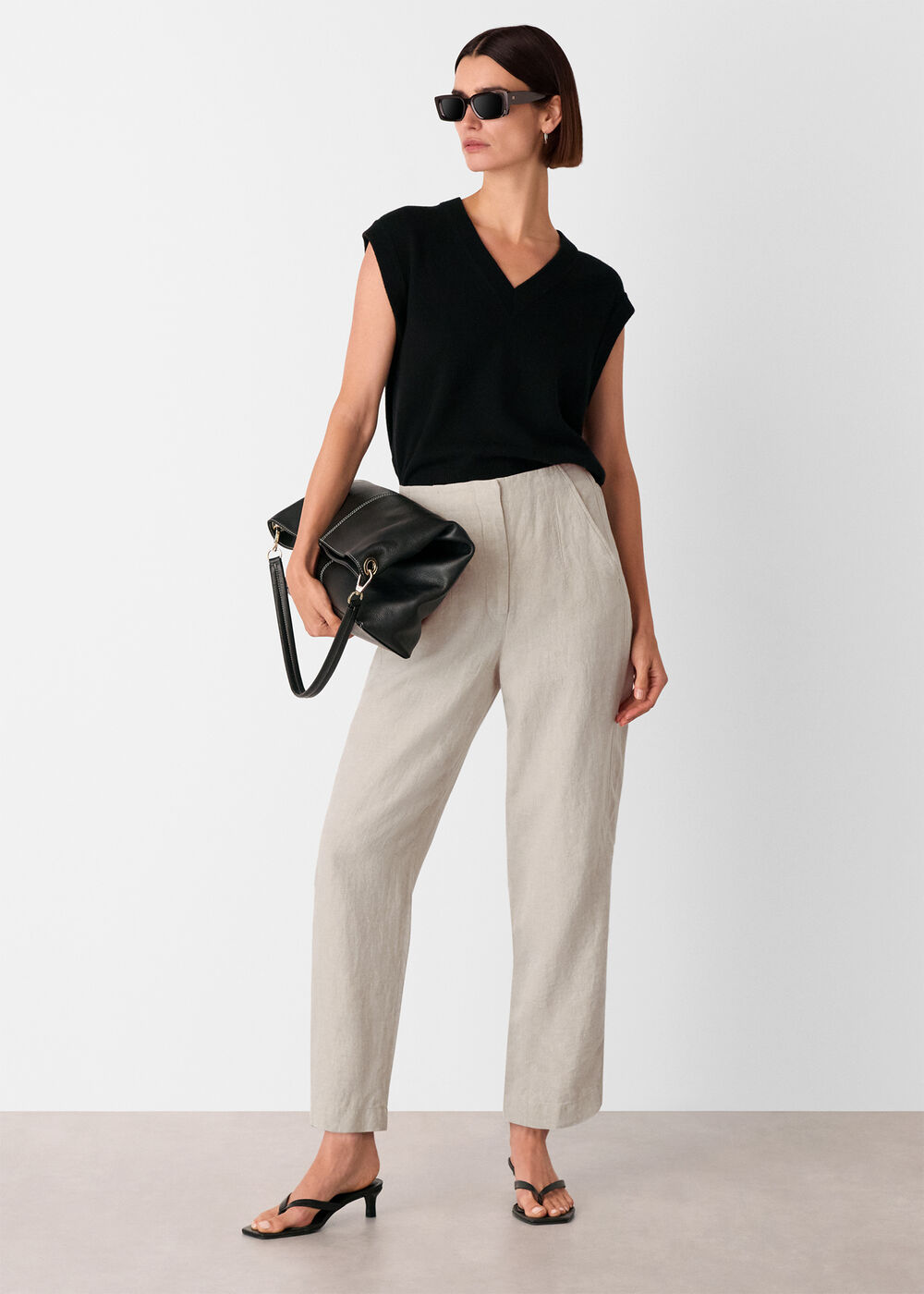 Linen Barrel Trouser