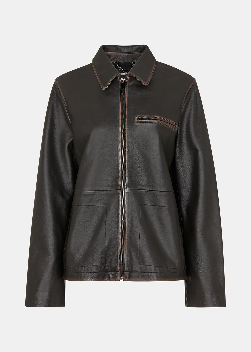 Kate Burnished Leather Jacket