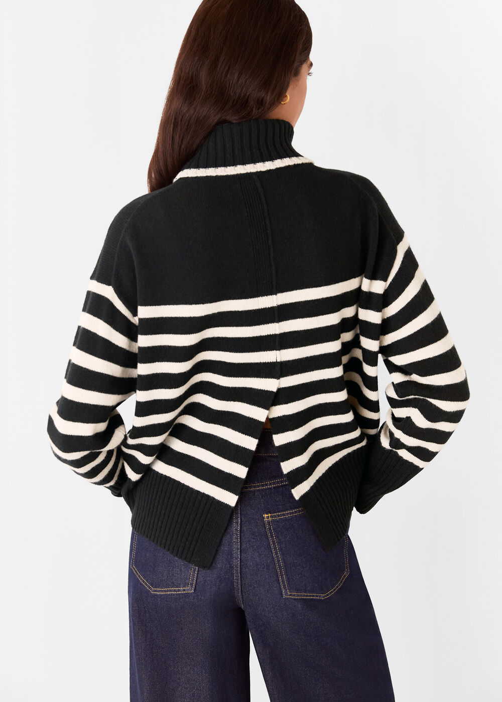 Stripe Wool Roll Neck