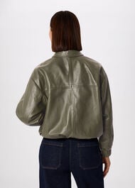 Frida Leather Bomber Jacket