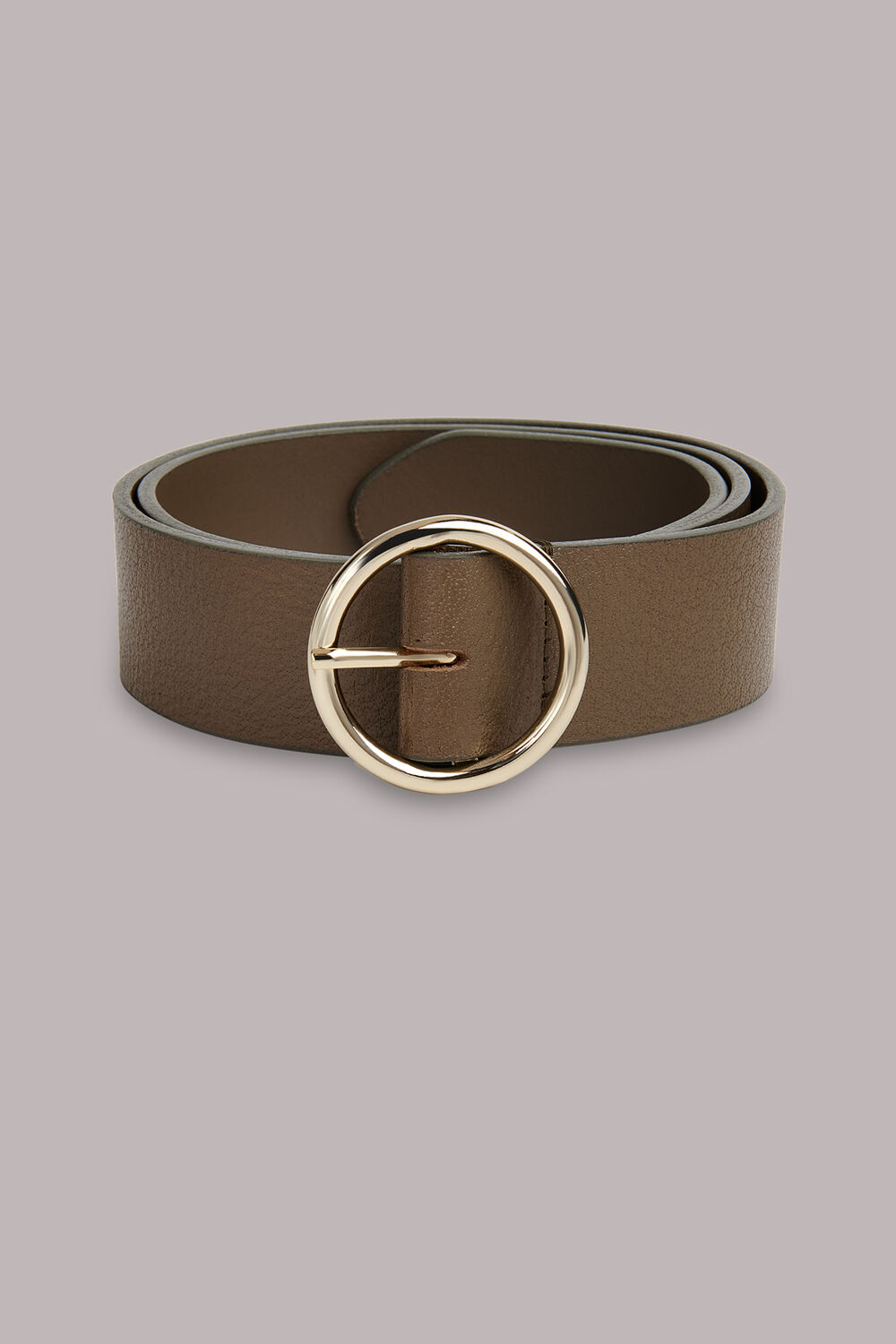 Khaki Circle Buckle Belt