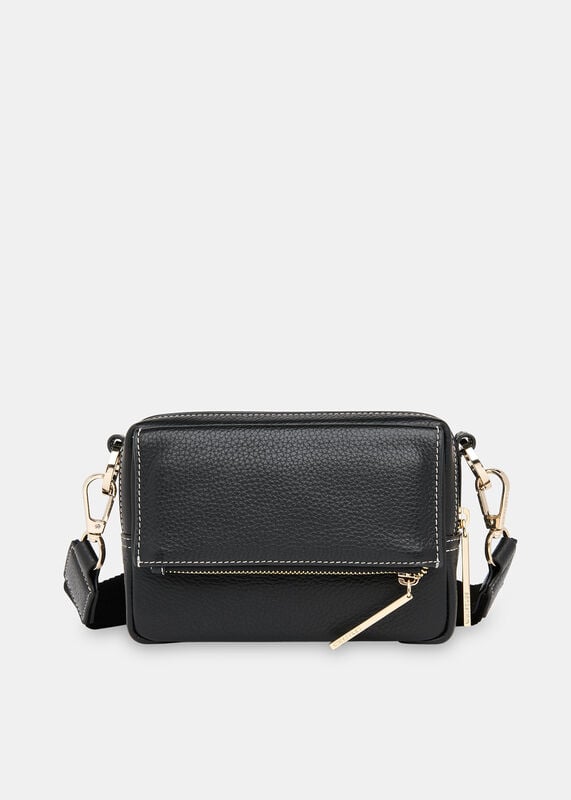 Black Bibi Stitch Crossbody Bag