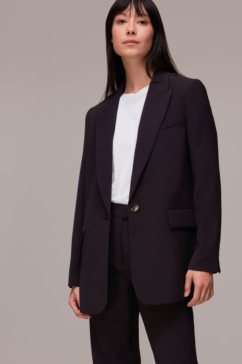 Crepe Relaxed Boyfriend Blazer
