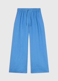Elasticated Linen Crop Trouser
