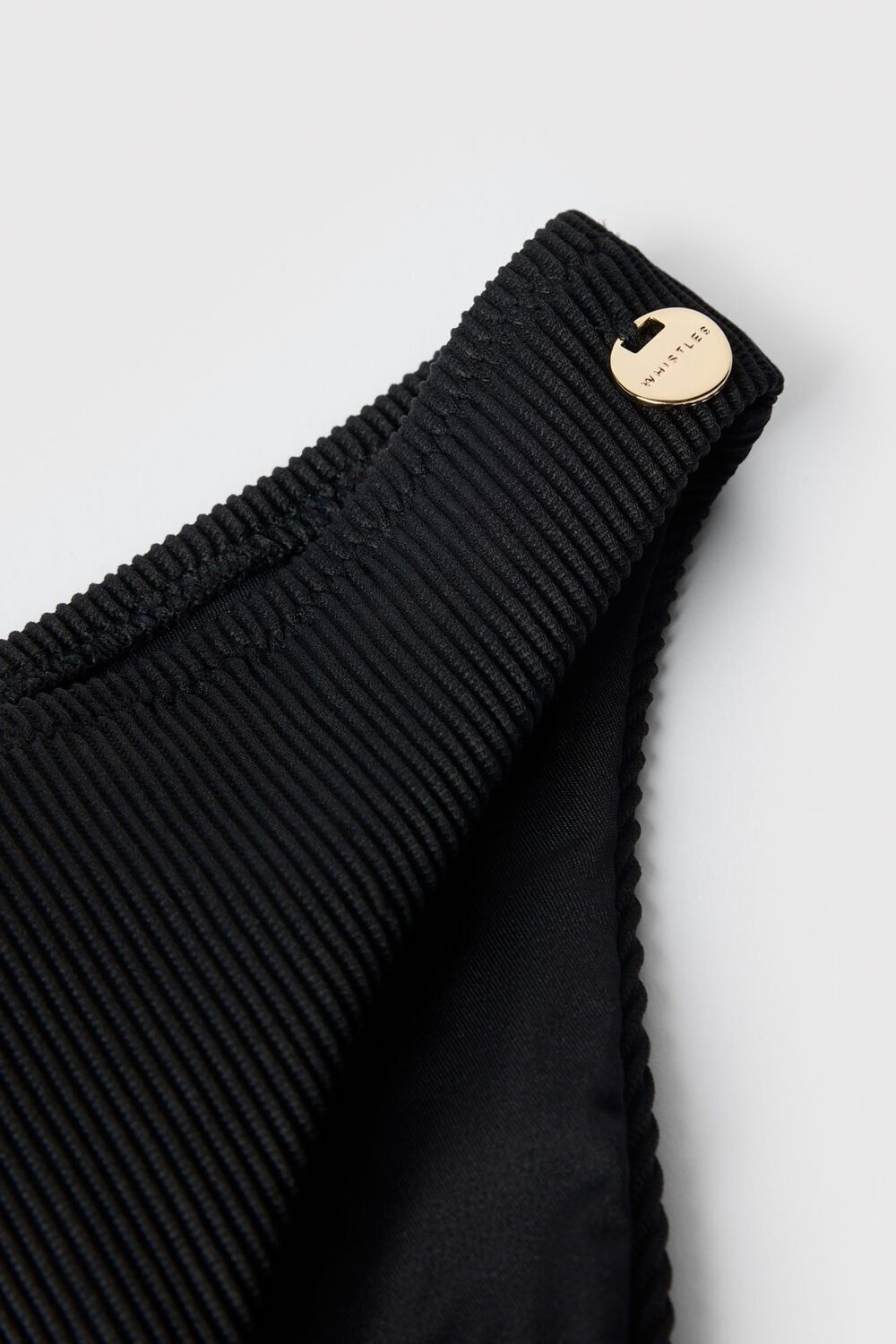 Black Ribbed Basic Bikini Bottom