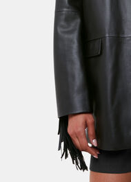 Gia Leather Fringed Jacket