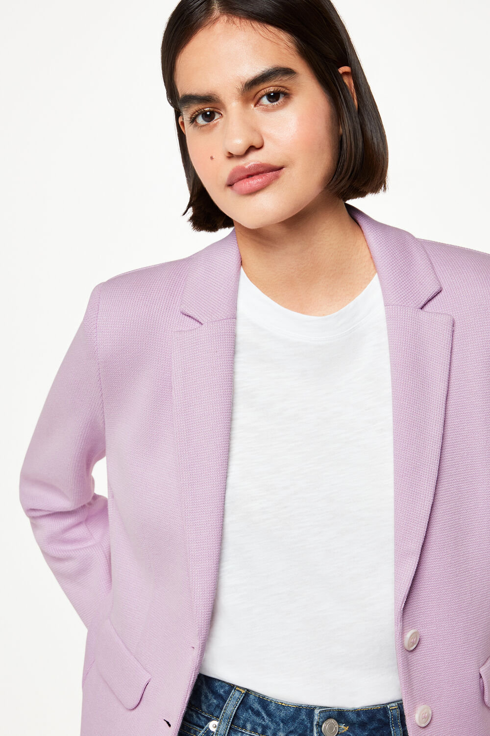 Lilac Slimline Jersey Jacket