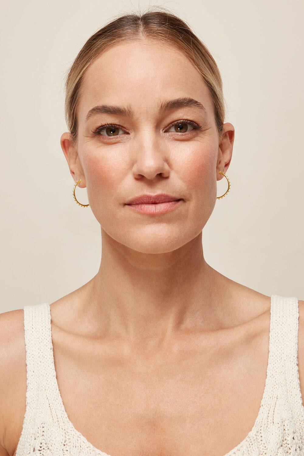 Studded Classic Hoop