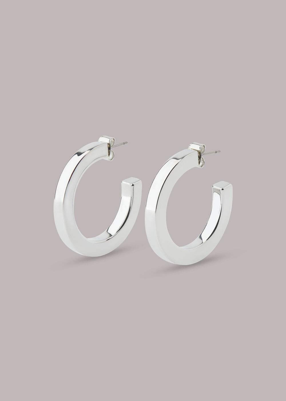 Flat Chunky Hoop Earring