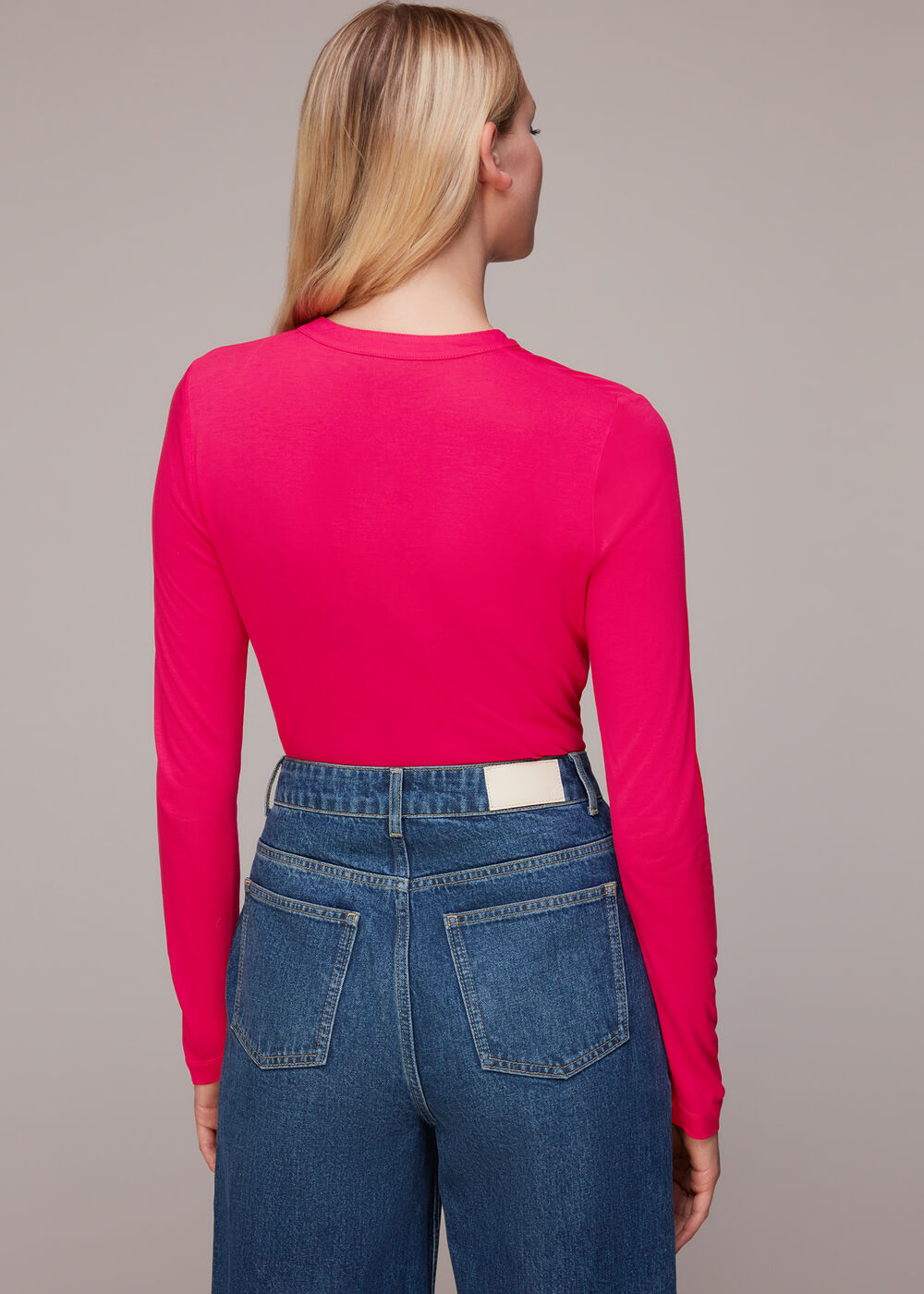 Ruched Zip Neck Top