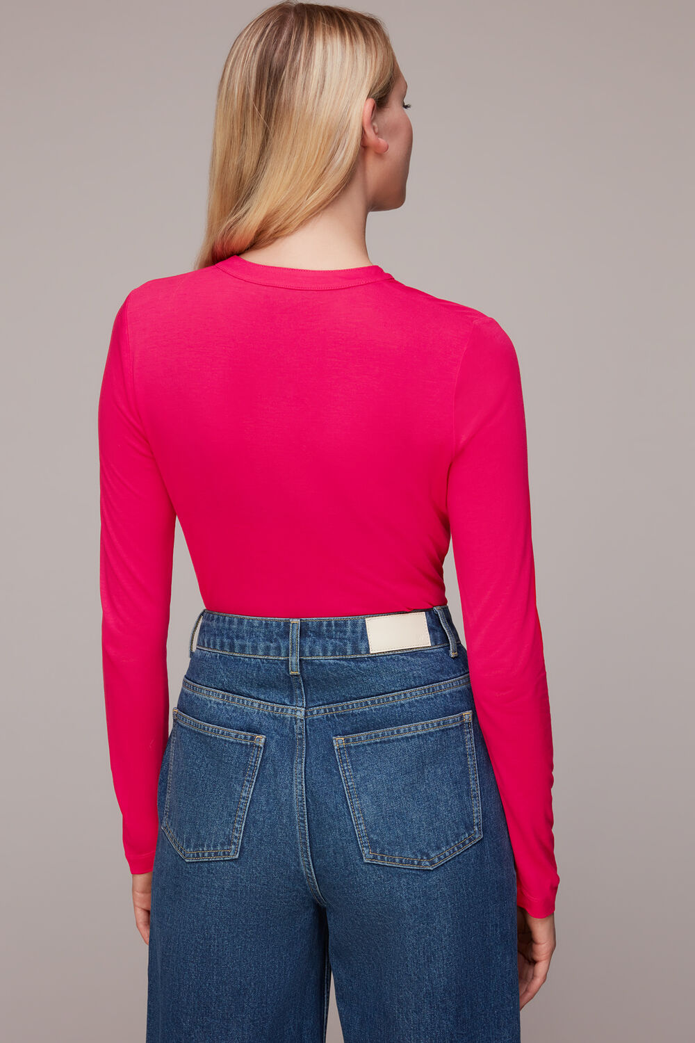 Ruched Zip Neck Top