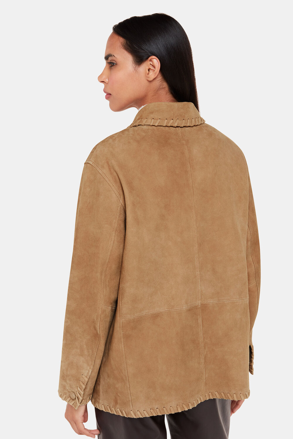 Camel Bohdi Western Suede Biker